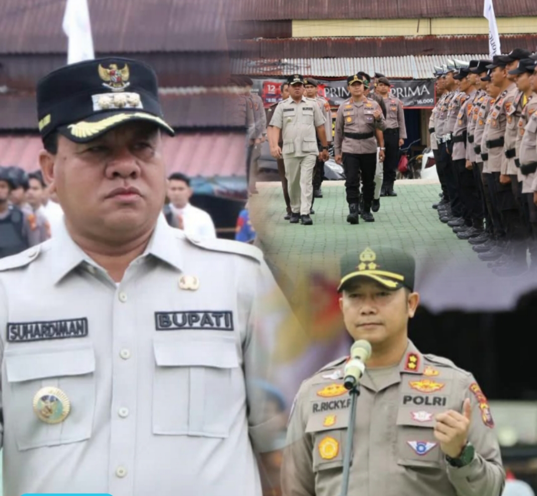 Ribuan Personel Siaga, Bupati dan Kapolres Kuansing Pimpin Apel Pengamanan Pacu Jalur HUT ke-26 Kuansing
