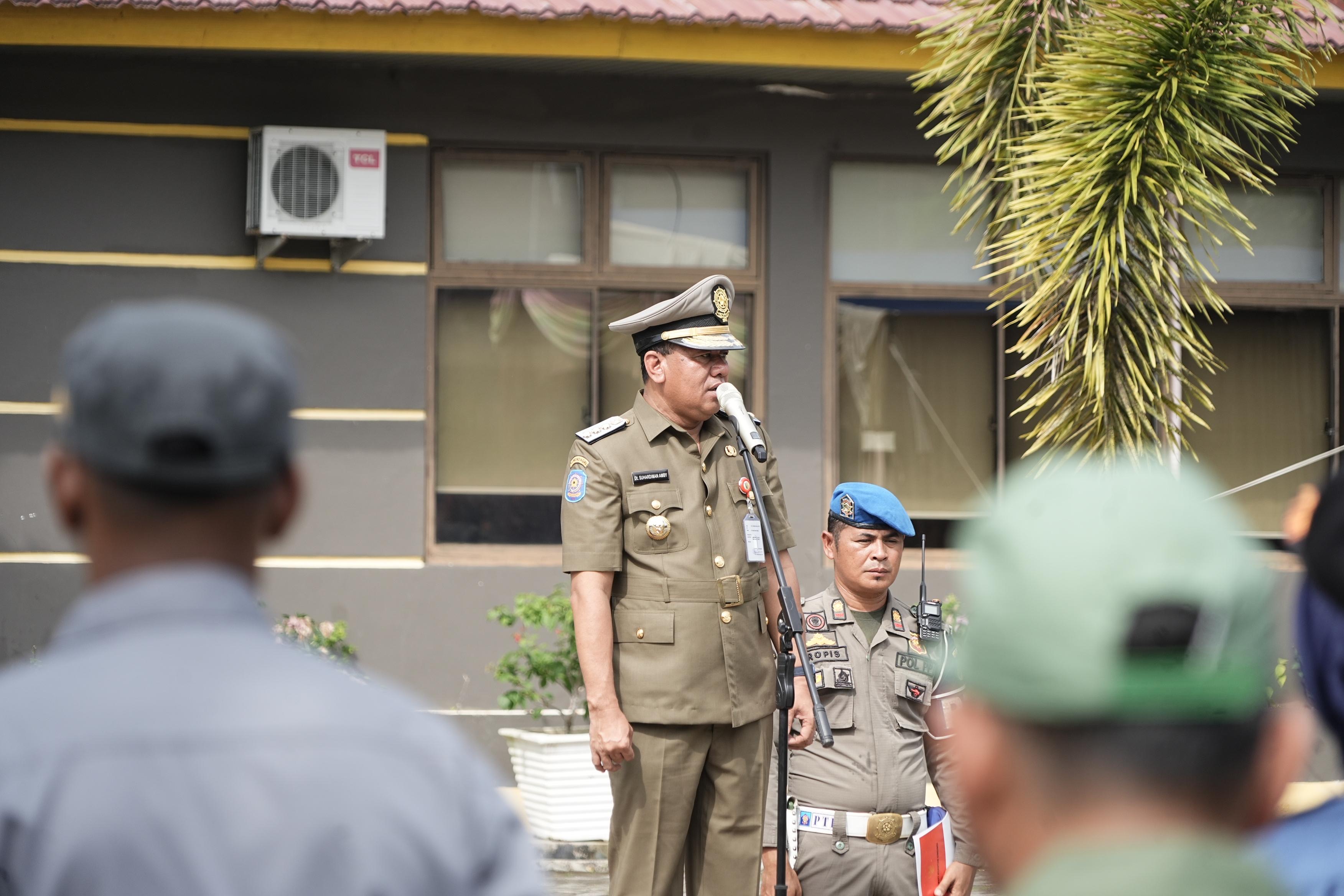 Bantu Pengamanan Pilkada, Bupati Lepas Ratusan Anggota Trantibum Ke Desa