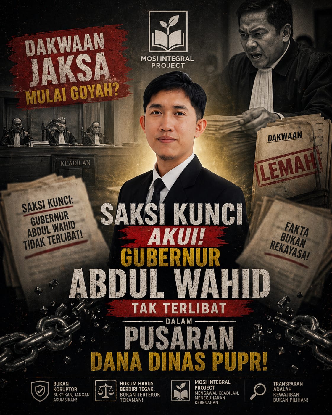 Dakwaan Jaksa Mulai Goyah? Saksi Kunci Akui Gubernur Abdul Wahid Tak Terlibat dalam Pusaran Dana Dinas PUPR!