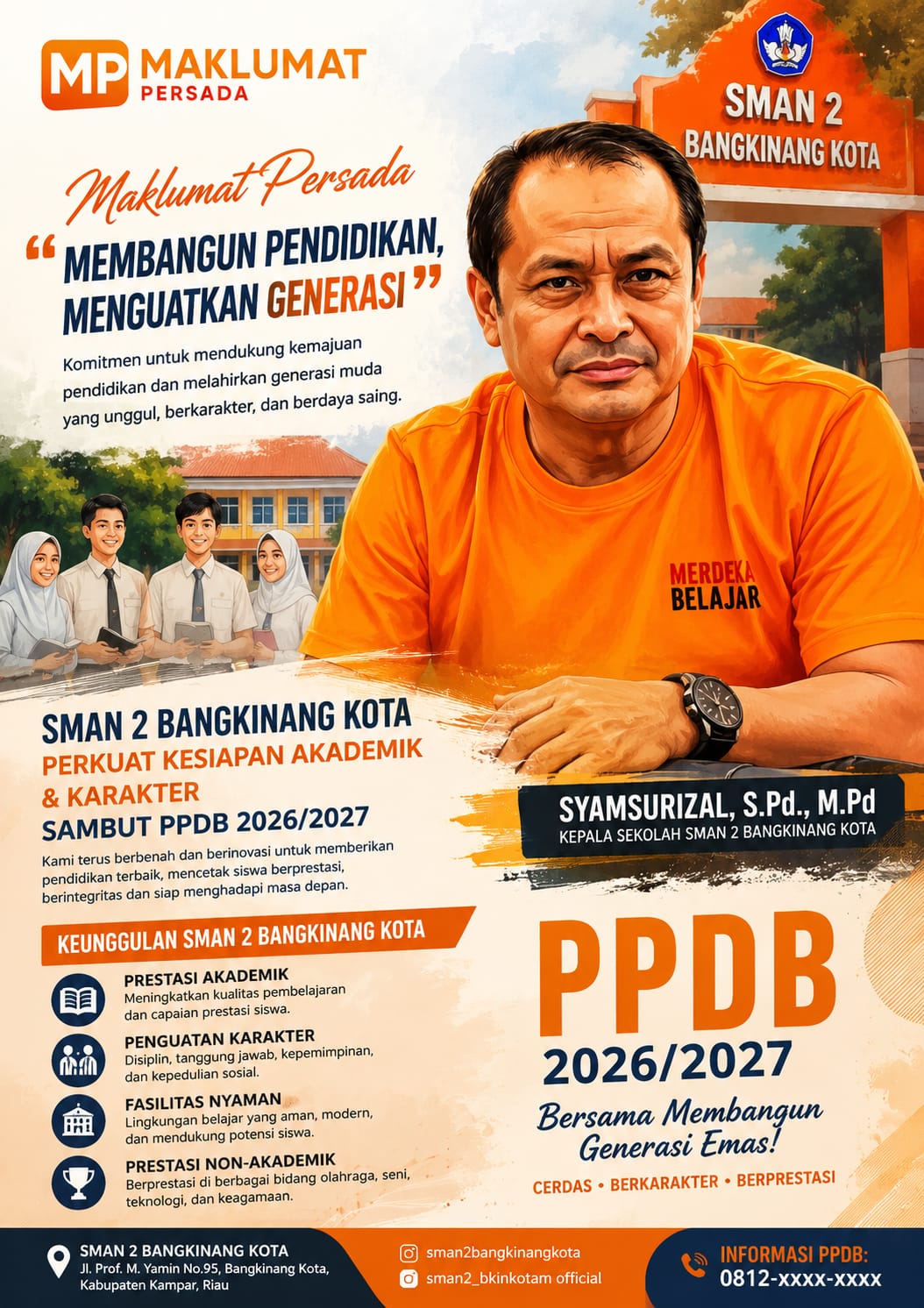 SMAN 2 Bangkinang Kota Matangkan Persiapan PPDB 2026/2027, Fokus Cetak Siswa Berprestasi dan Berkarakter