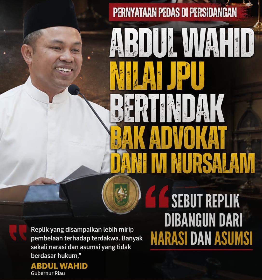 Abdul Wahid Nilai JPU Bertindak Bak Advokat Dani M Nursalam, Sebut Replik Dibangun dari Narasi dan Asumsi