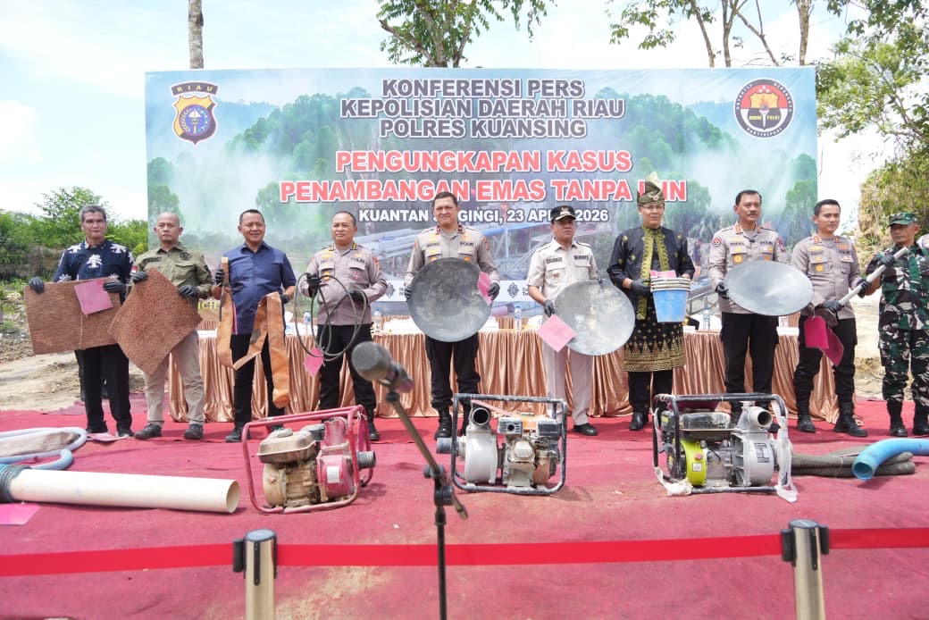 Polda Riau Sikat PETI, Bupati Kuansing Dorong Legalisasi Tambang Rakyat sebagai Solusi Permanen